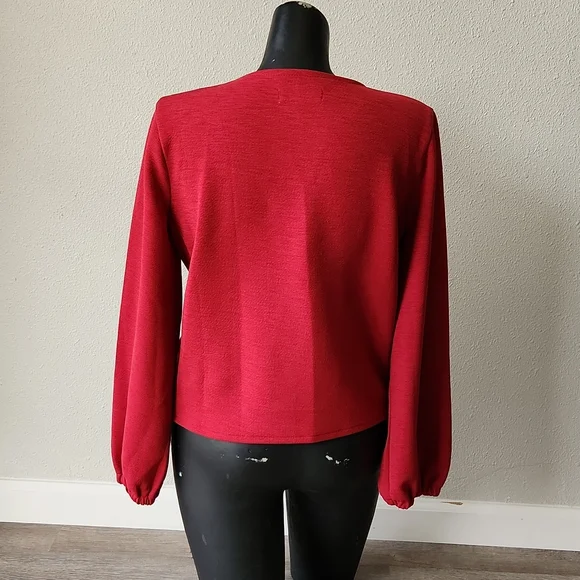 Madewell Texture & Thread Crepe Wrap Top Size S - Picture 7 of 12